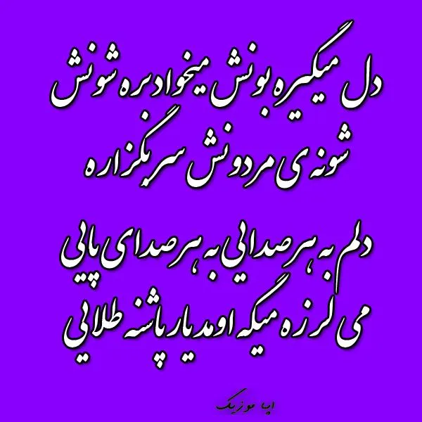 دانلود  آهنگ دلم به هر صدایی به هر صدای پایی با صدای زن